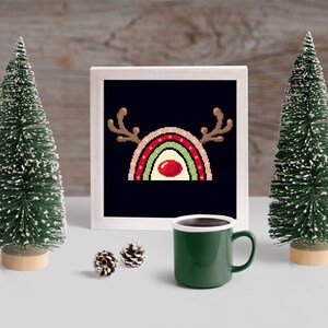 Christmas Rainbow Reindeer Cross Stitch Pattern PDF Download Rainbow ...