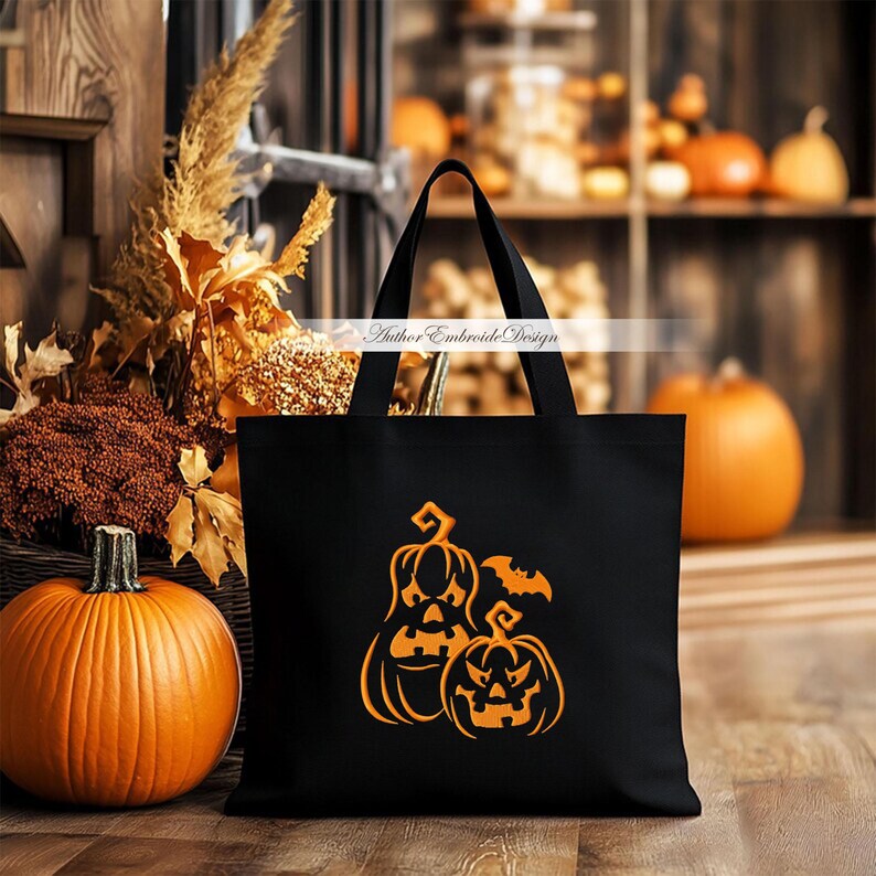 Halloween Pumpkin Machine Embroidery Pattern 5 Size Halloween