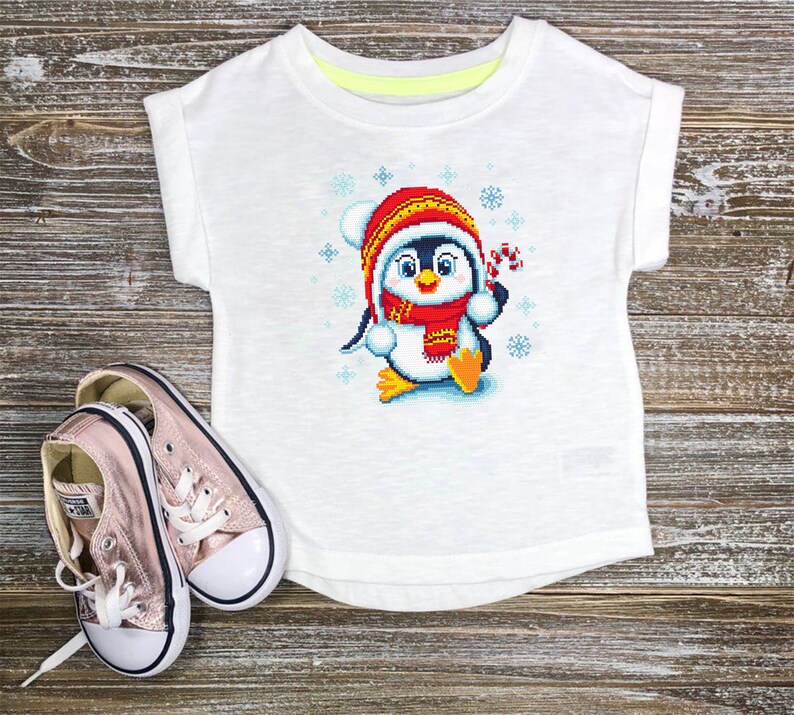 Cute Baby Penguin Cross Stitch Pattern Download PDF Christmas Etsy