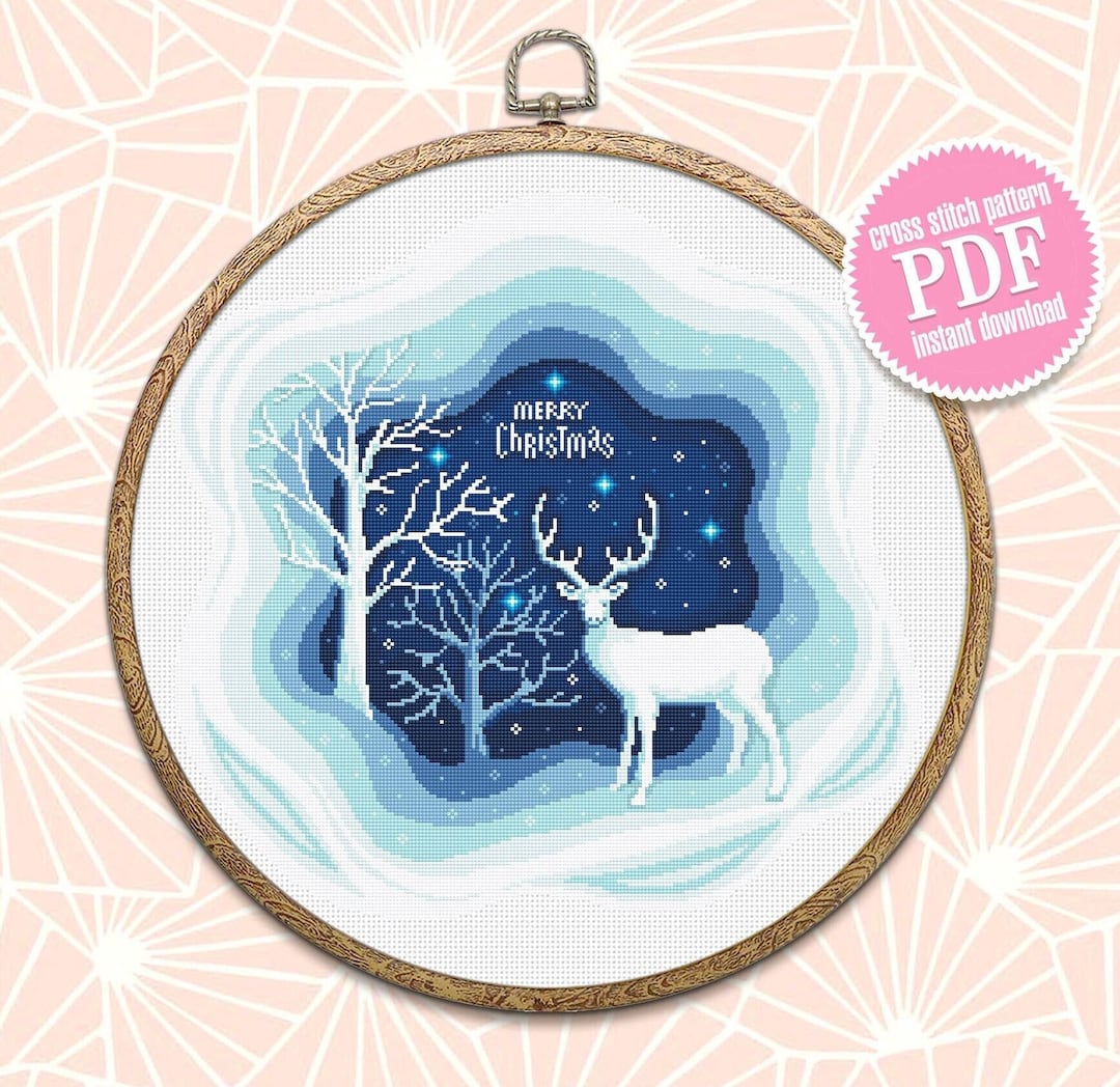 Winter Landscape Cross Stitch Pattern Download PDF Winter Forest ...