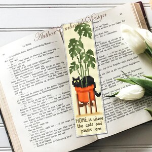Cat and Plants Bookmark Set Cross Stitch Pattern PDF Instant Download ...