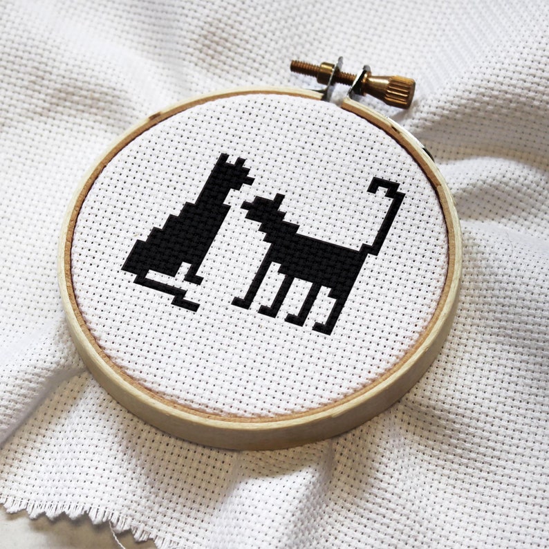 Fast Pattern Bestseller Easy Cross Stitch Mini Embroidery Cats Cross Stitch Pattern for Beginners Download PDF Embroidery Beginners