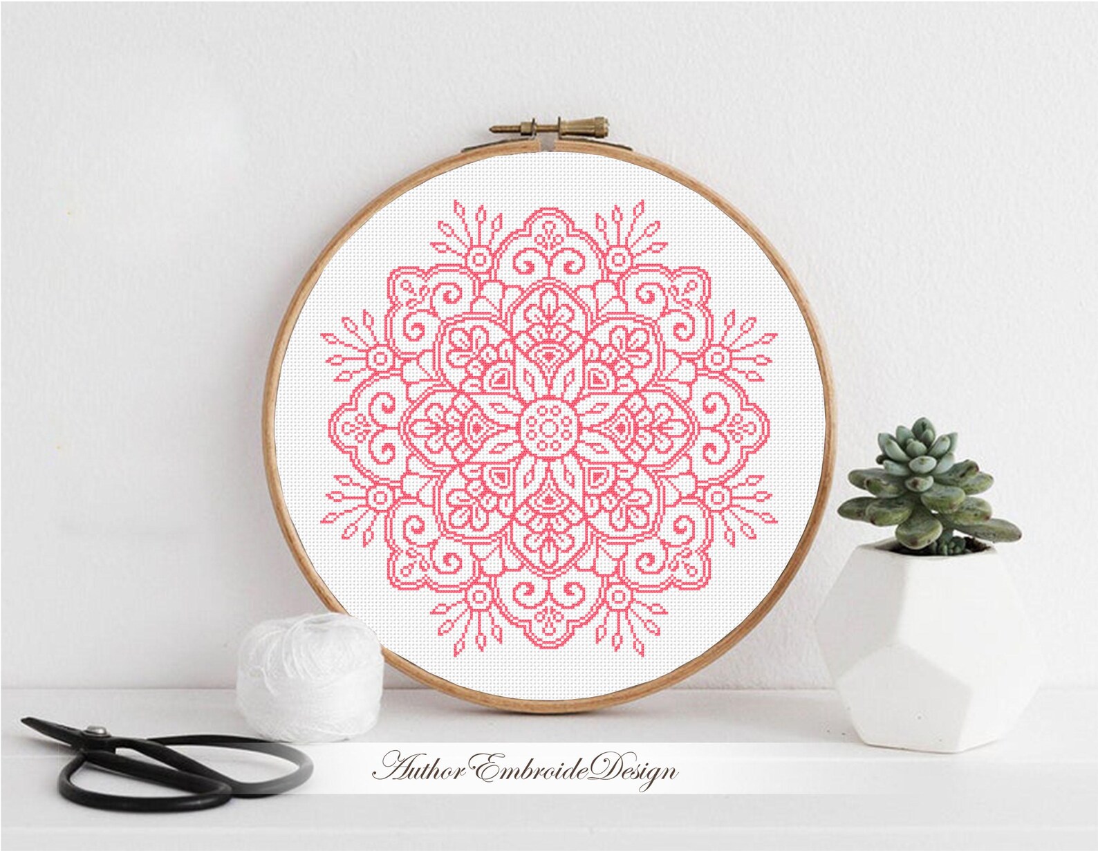Simple Mandala Patterns.pdf Flower Mandala Cross Stitch Pattern PDF Download Mandala Ornament Cross ...