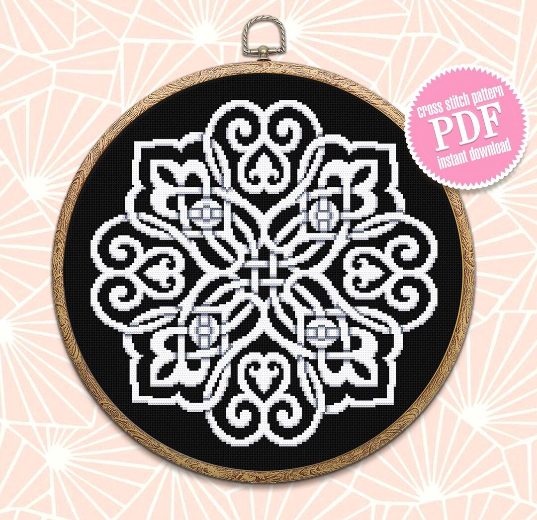 Mandala Celtic Cross Stitch Pattern Pdf Download Easy Mandala Cross