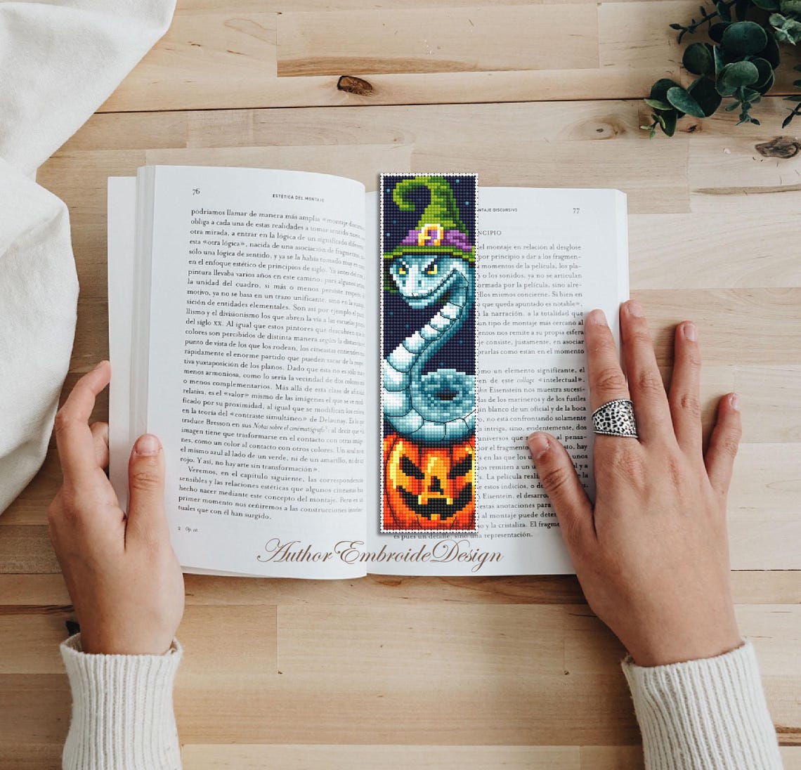 Halloween Bookmark Cross Stitch Pattern PDF Download Snake Witch Cross ...