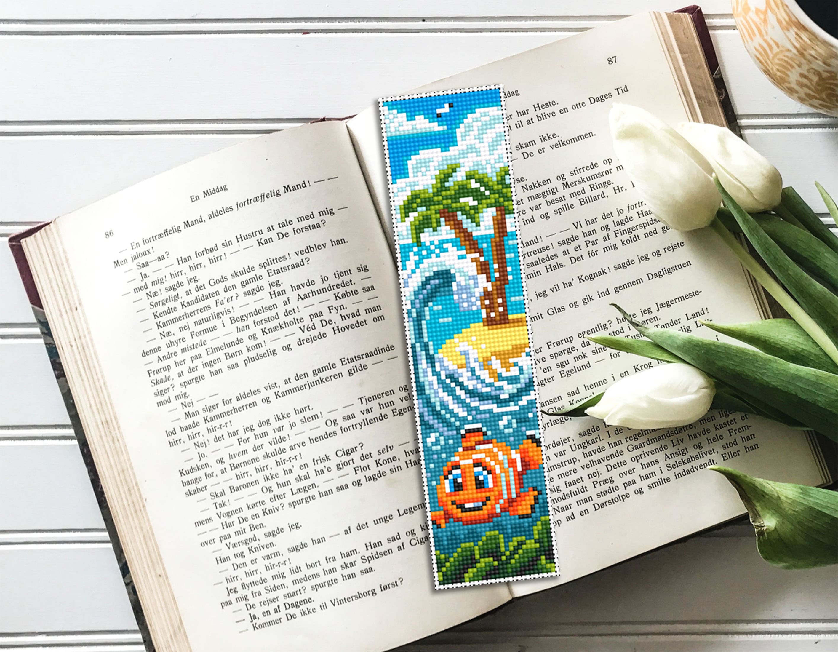 Beach Bookmark Set Cross Stitch Pattern Download PDF Handmade Etsy