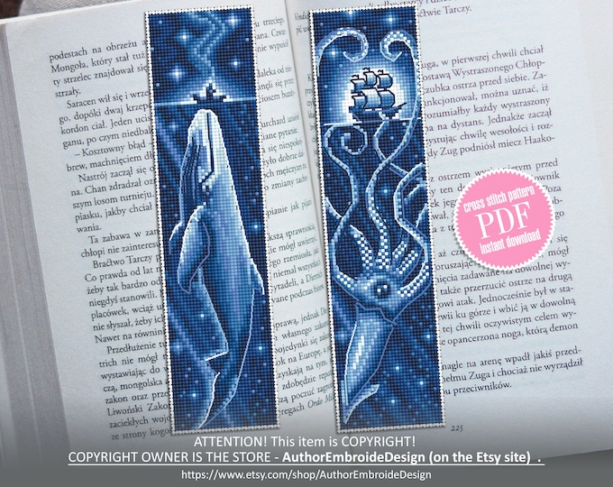 Halloween Bookmark Set Cross Stitch Pattern Download PDF Handmade ...
