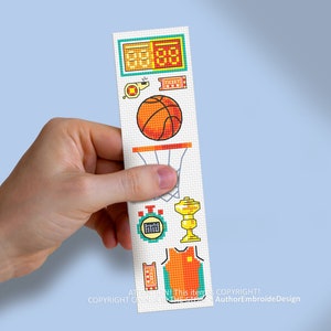 Basketball Bookmark Cross Stitch Pattern PDF Download Sport Cross ...