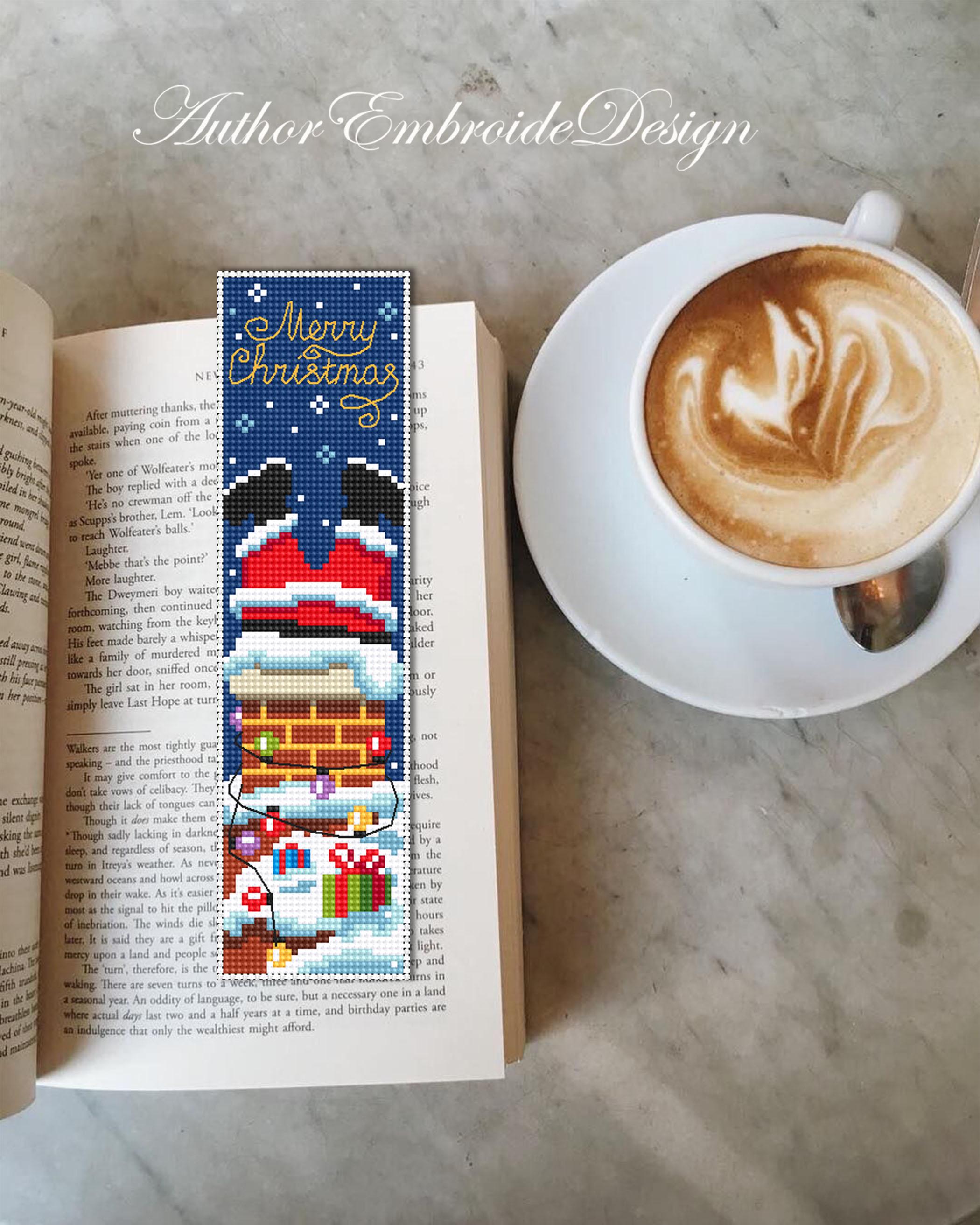 Merry Christmas Bookmark Set Cross Stitch Pattern PDF Download Santa ...