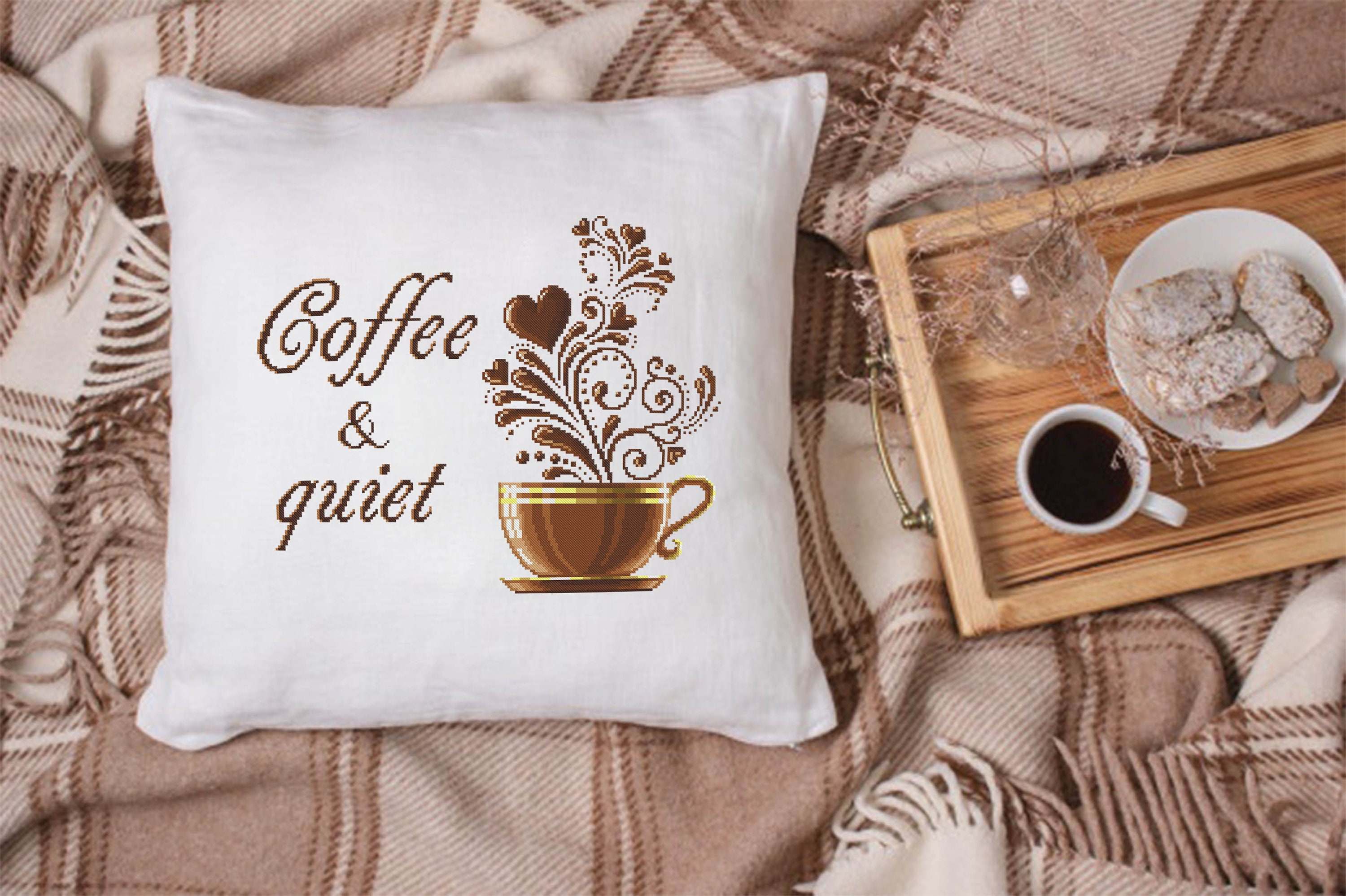 Coffee cup cross stitch pattern download PDF Coffee quote -  Portugal