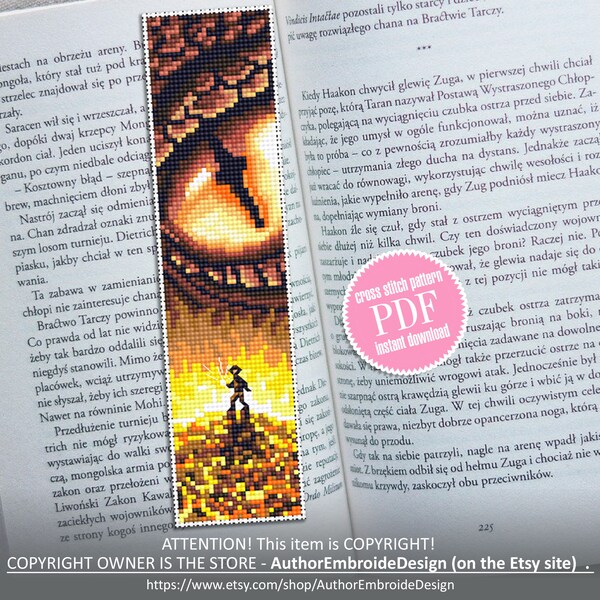 Book Dragon Cross Stitch Etsy