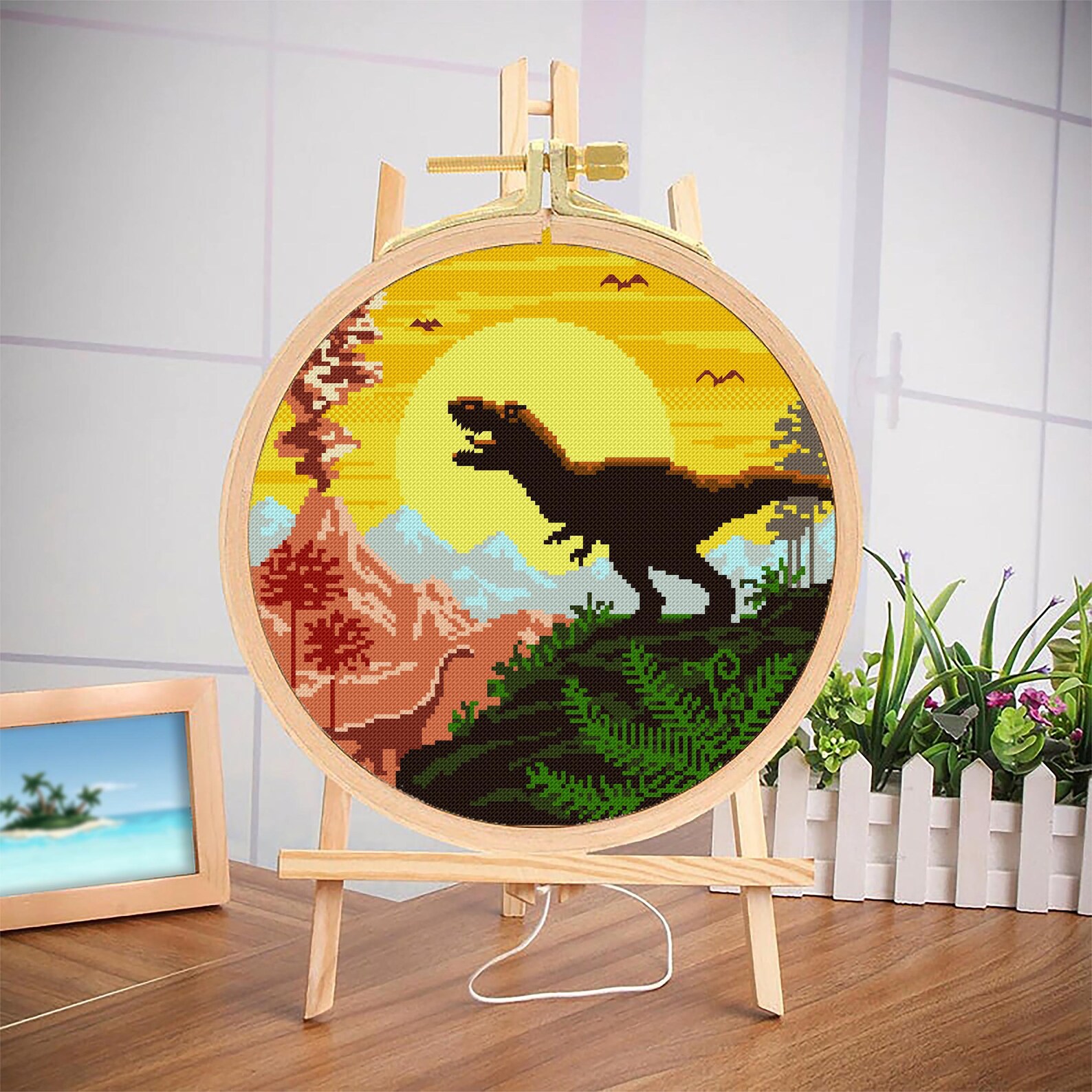 Dinosaur Cross Stitch Pattern Download PDF Animals Cross Etsy