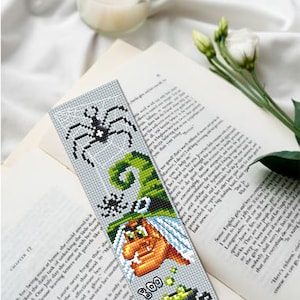 Halloween Bookmark Cross Stitch Pattern PDF Download Witch Cross Stitch ...