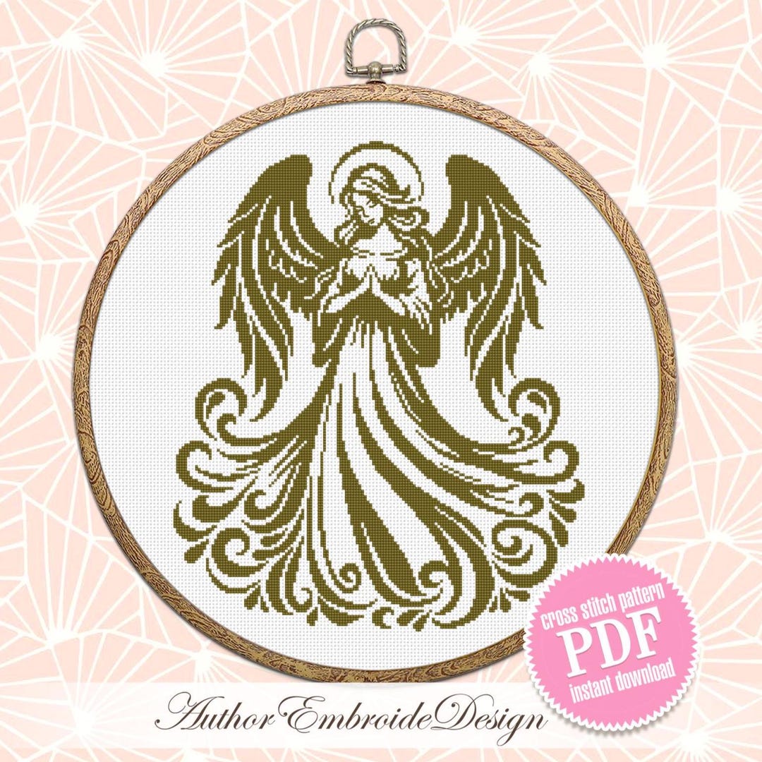 guardian-angel-cross-stitch-pattern-pdf-download-angel-silhouette-cross