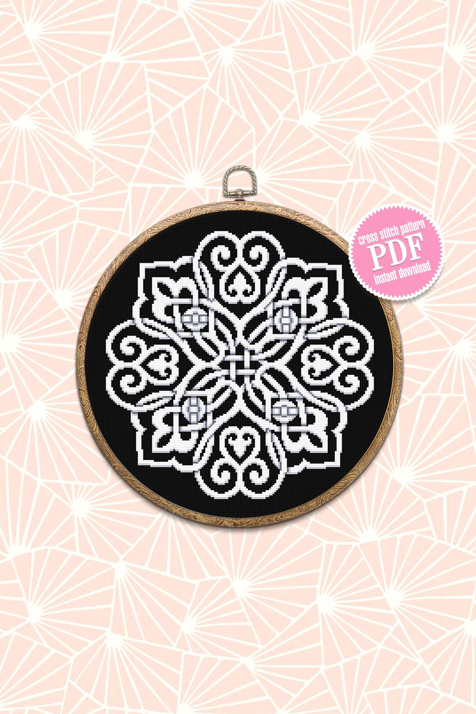 Mandala Celtic Cross Stitch Pattern Pdf Download Easy Mandala Etsy