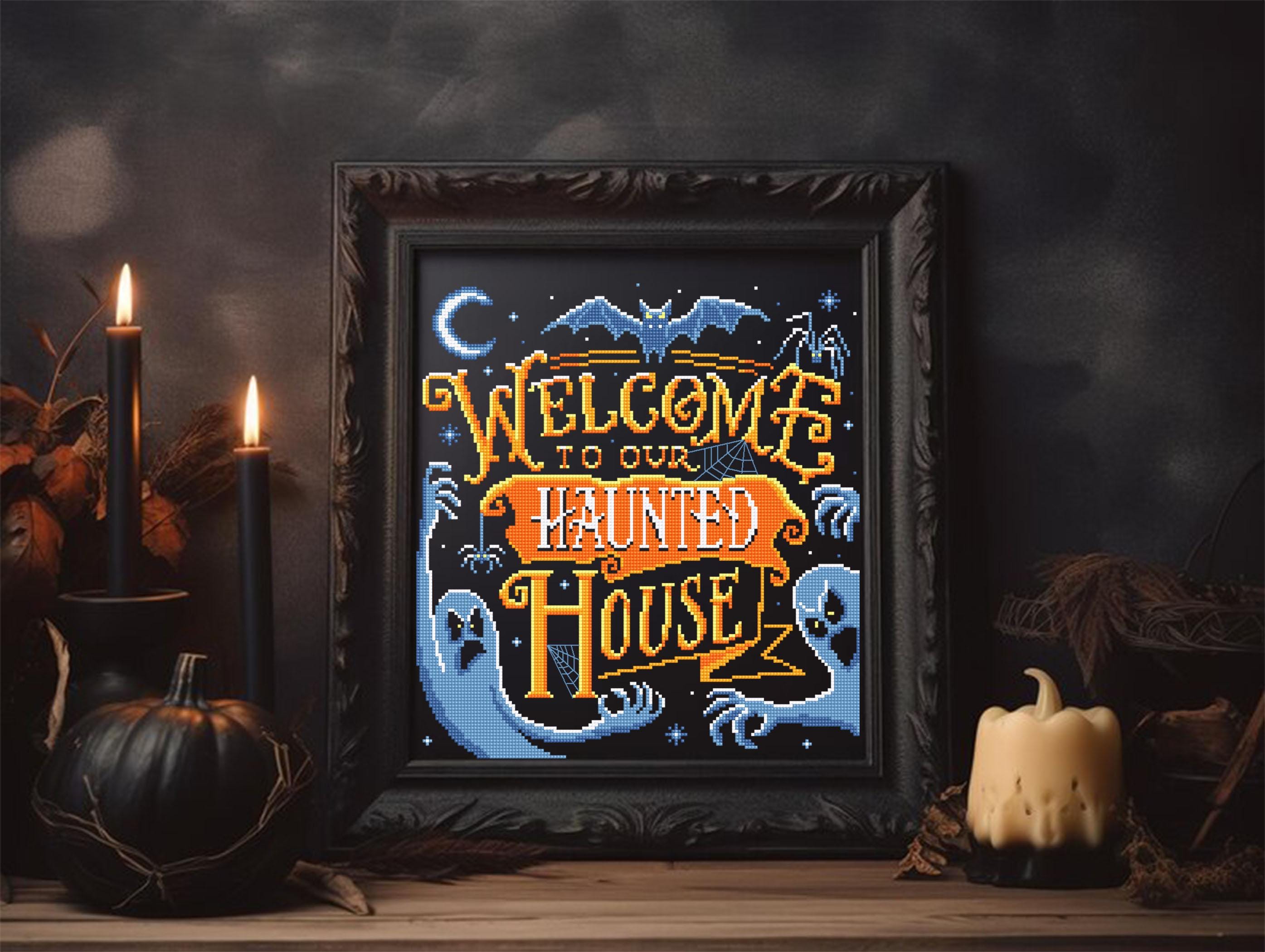 Halloween Quotes Cross Stitch Pattern Download PDF Spooky Ghost Cross ...