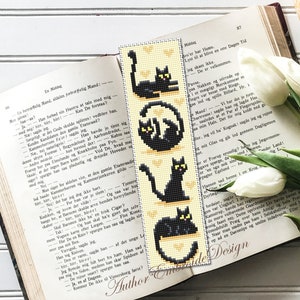 Cat Bookmark Cross Stitch Pattern Download PDF Love Cats Cross Stitch ...