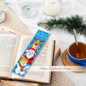 Merry Christmas Bookmark Set Cross Stitch Pattern PDF Download Santa ...