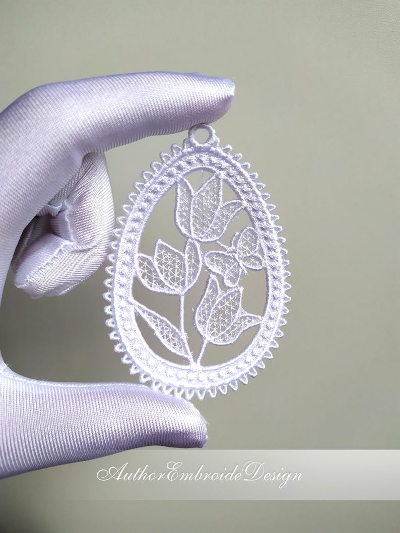 FSL Easter Egg Machine Embroidery Design Download - Earrings and ...