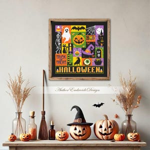 Halloween Sampler Cross Stitch Pattern PDF Download Spooky Cross Stitch ...