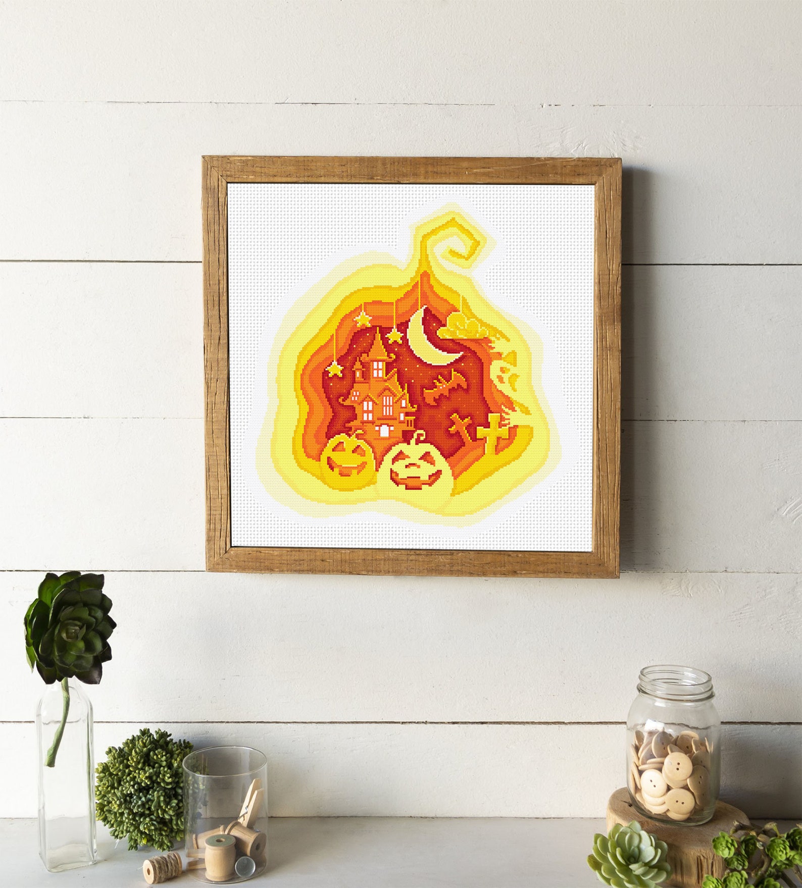 Halloween Cross Stitch Pattern Download PDF Spooky Halloween Pattern ...