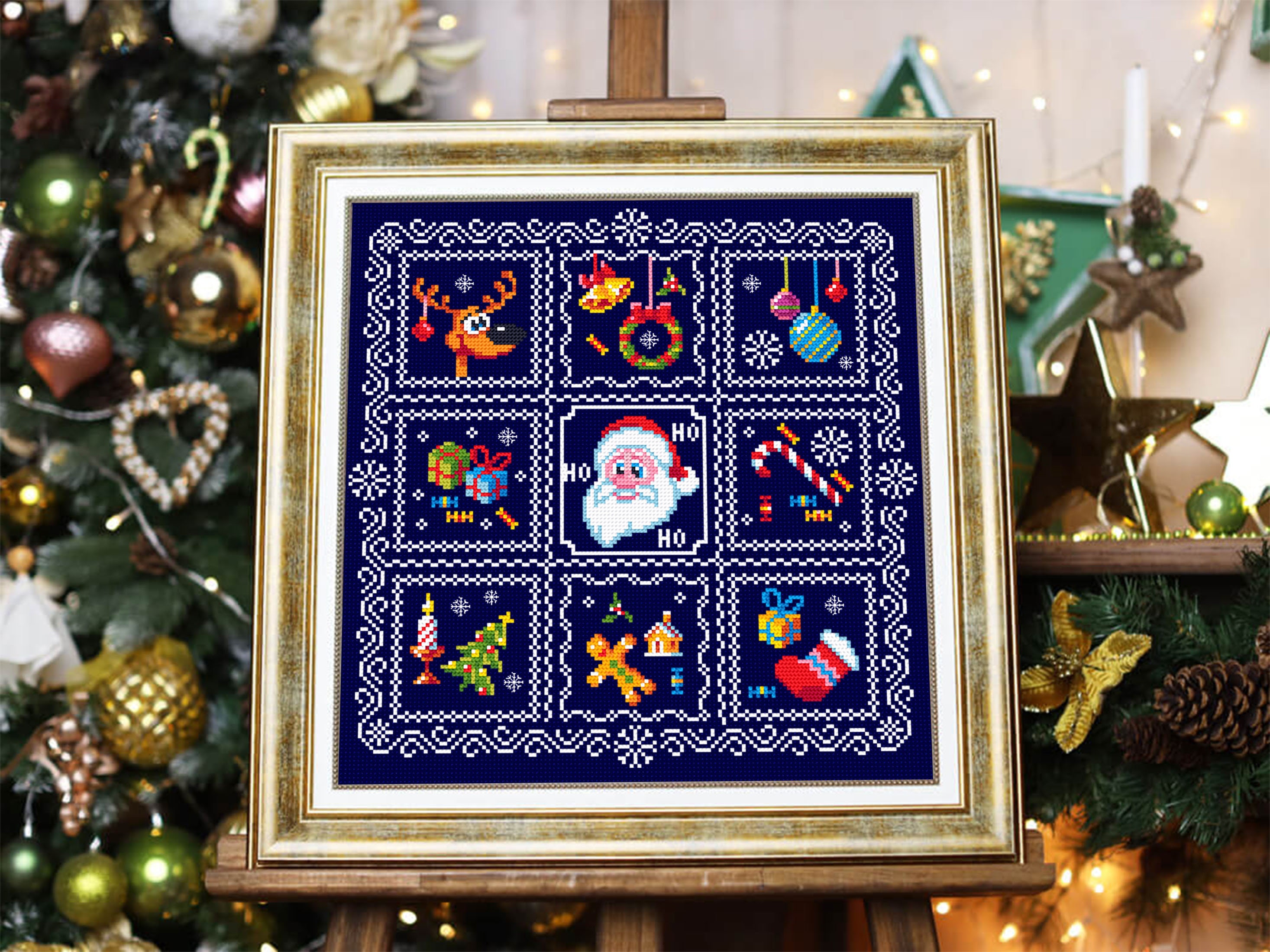 Christmas Sampler Cross Stitch Pattern Download PDF Christmas Pattern ...