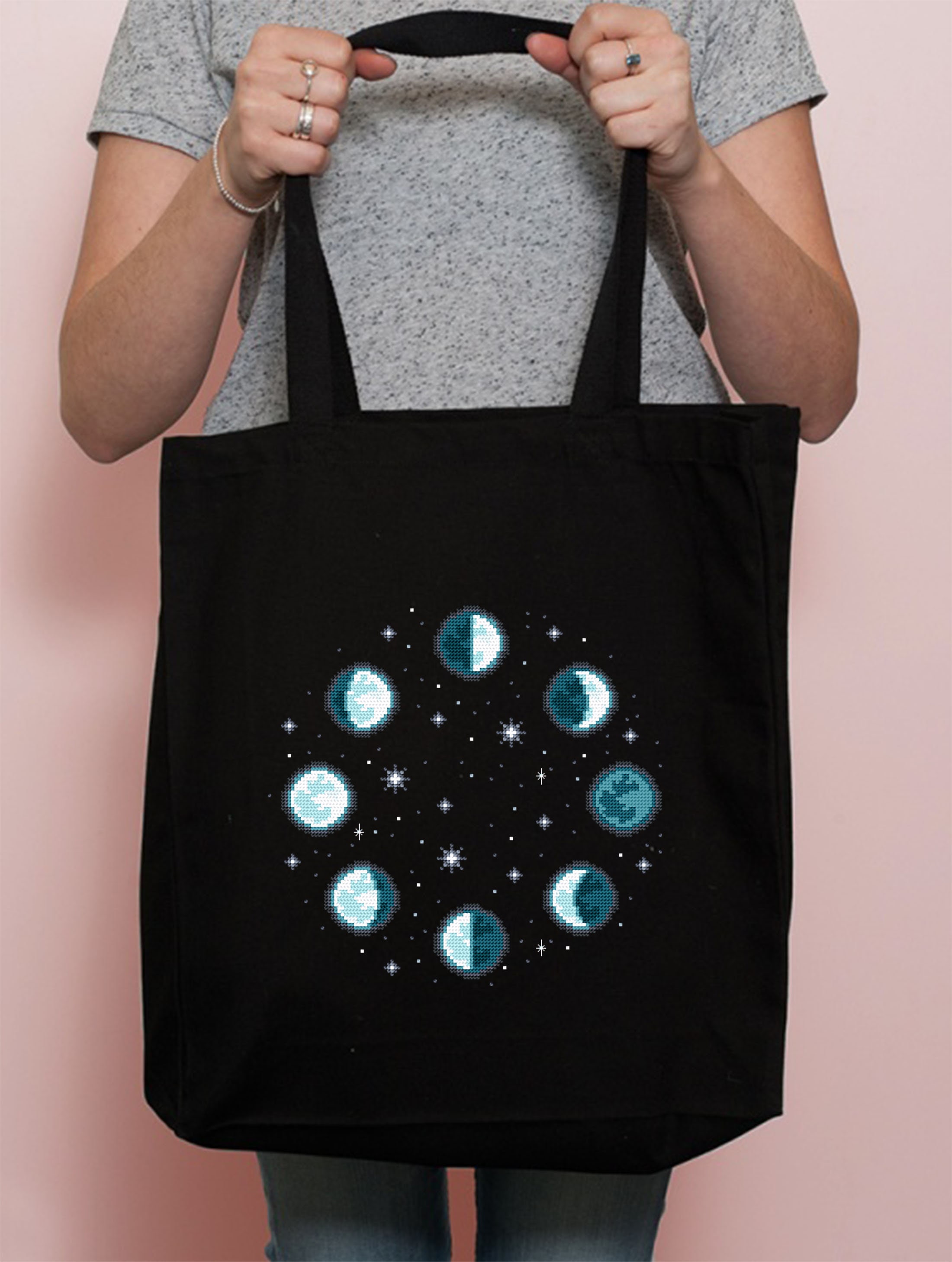 Moon Phases Cross Stitch Pattern Download PDF Space Cross Stitch, Lunar ...