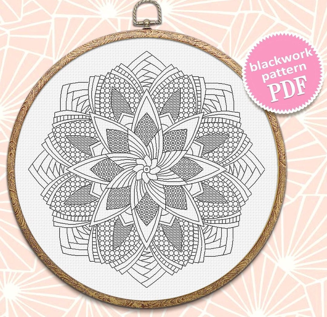 floral-mandala-blackwork-pattern-pdf-blackwork-mandala-embroidery-download-pdf-mandala-cross-stitch-mandala-ornament-backstitch-chart-w10-etsy
