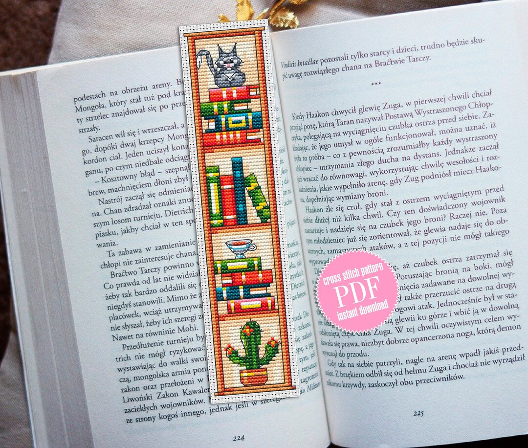 Kit De Marque-Pages En Point De Croix Pour Adultes Débutants - 12 Motifs Traditionnels Brodés Inclus Avec Tout Le Matériel - 11CT