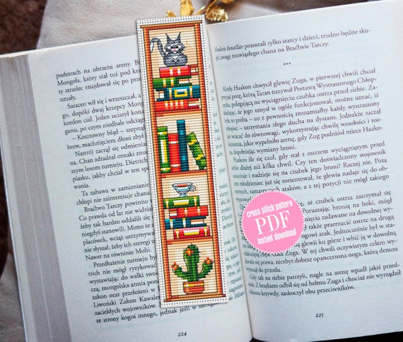 FREEBLOSS Kreuzstich Lesezeichen Set - 6 DIY Stick-Sets Mit Obstmotiven