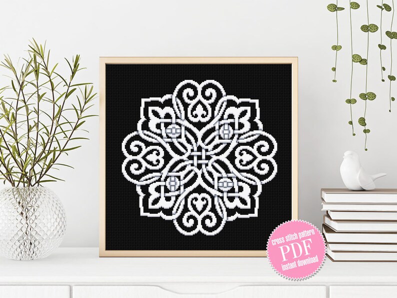 Mandala Celtic Cross Stitch Pattern Pdf Download Easy Mandala Etsy