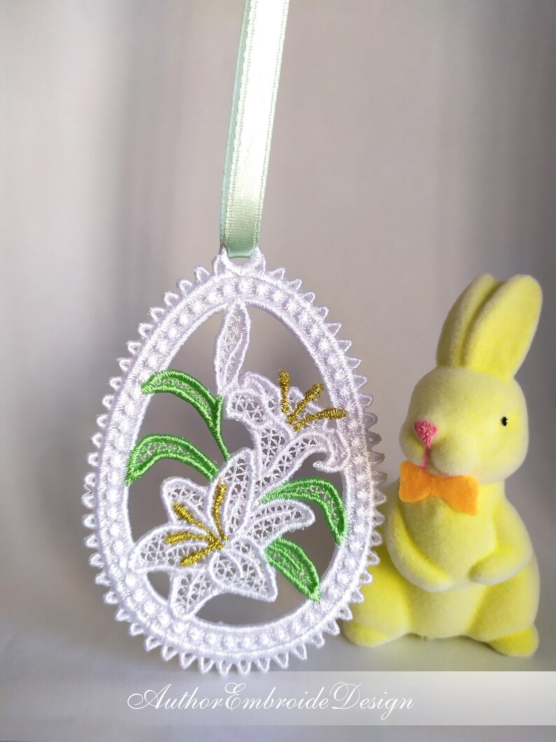 FSL Easter Egg Machine Embroidery Design Set of 5, Lace Easter ...