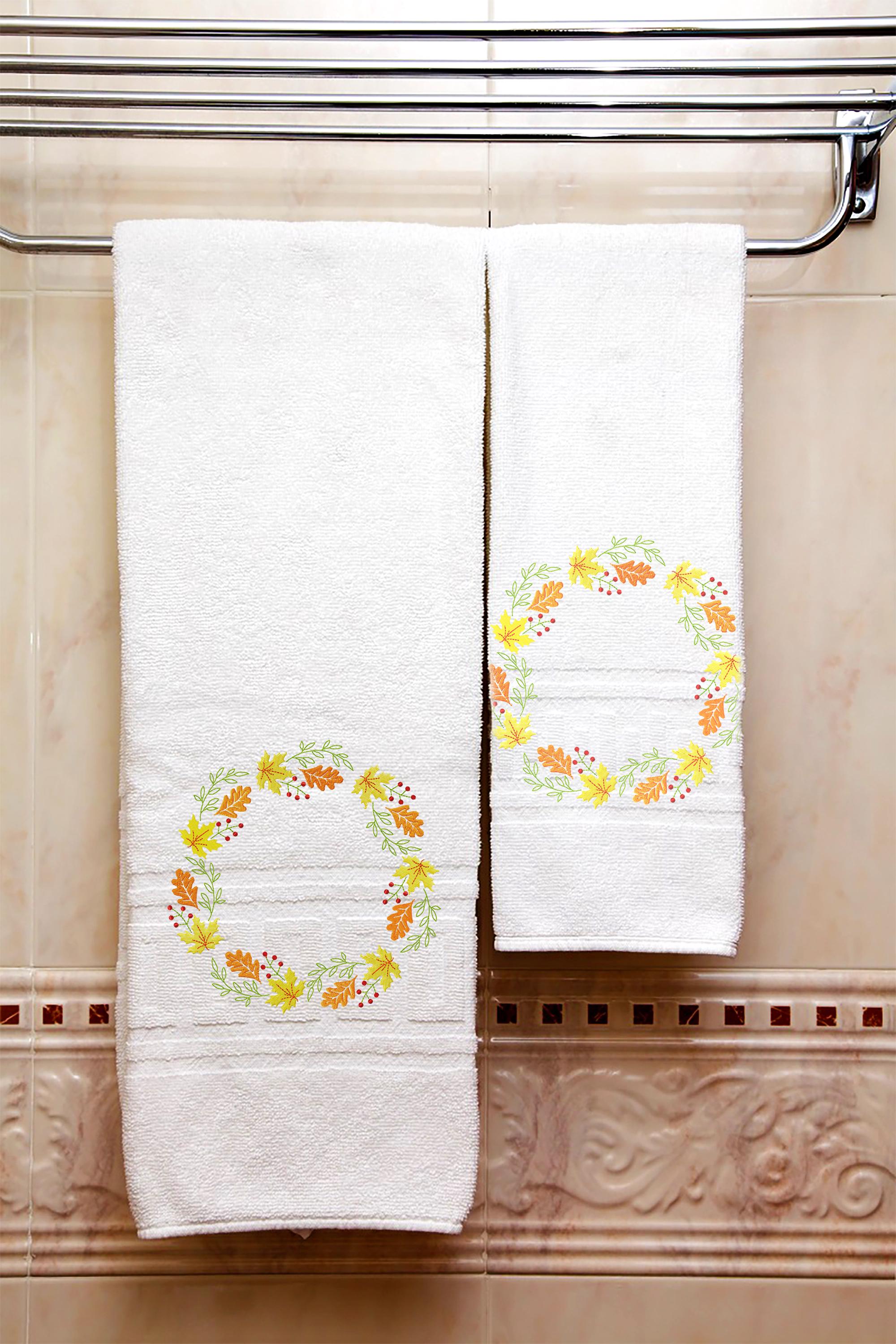 Fall Wreath Machine Embroidery Design Instant Download, Autumn Monogram ...