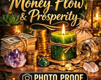 Wohlstand Intentions Kerze Brennen für Sie — Unterstützung für Gott Glück, Fokus und positive Chance