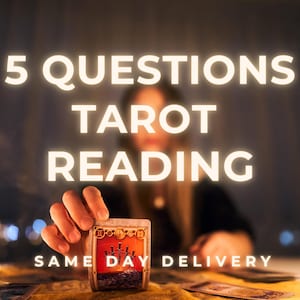 5 vragen tarotlezen, levering op dezelfde dag, paranormale carrière ex-liefde, spiritueel advies, eerlijke begeleiding, gemiddeld lezen, diepgaand nauwkeurig