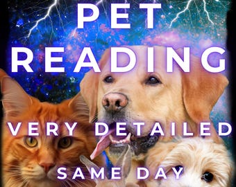Pet Physic Reading, Does My Pet Feel Well, Animal Communication Reading, Psychic Tarot, Accurate Very Detailed, Furry Friend Advice