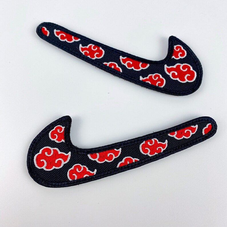 Anime Swoosh Velcro Patches NARUTO Akatsuki clouds custom Etsy