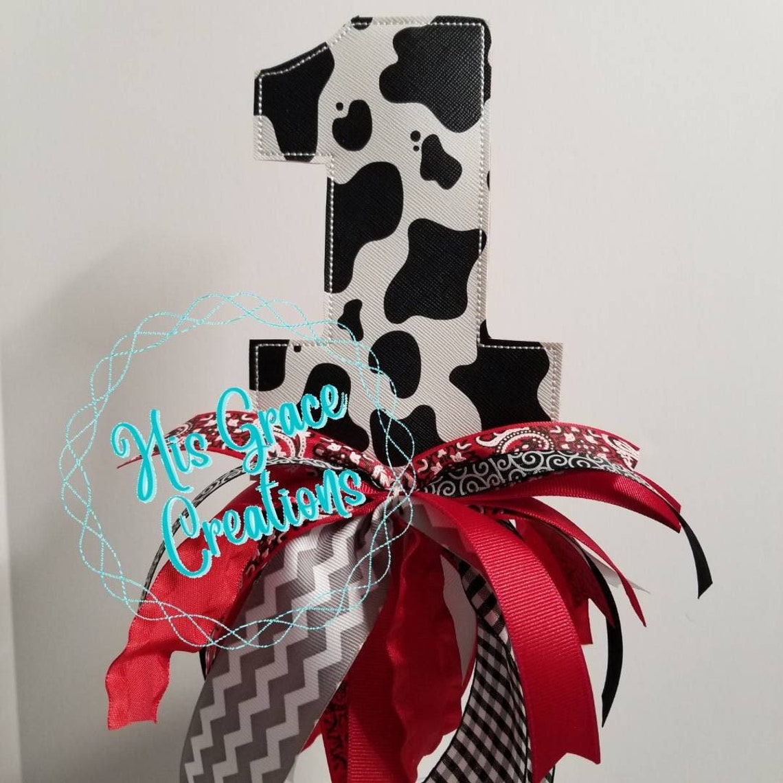 Birthday Cake Topper, Number One, 1st Birthday, in the Hoop Cake Topper
