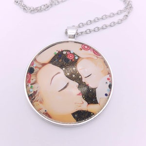 pendant for mom and her baby. delicate colors . gift for new mother