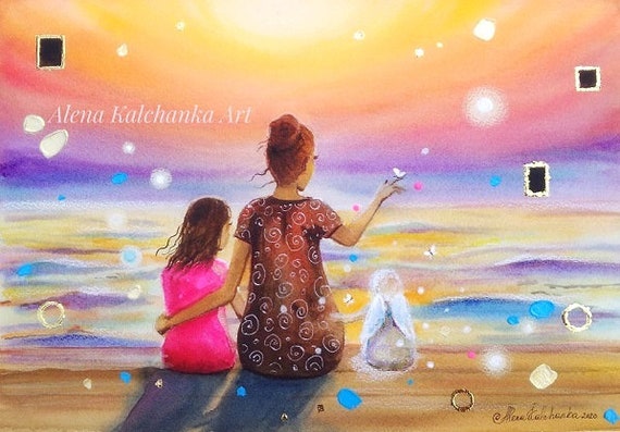 Pintura Madre E Hija Bebe Angel Arte Memoria Del Nino Etsy Pintura Madre E Hija Bebe Angel Arte Memoria Del Nino Etsy