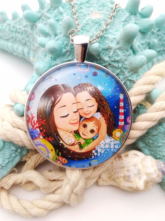 Mother and 2 daughters' necklaces | Mother daughter jewelry, Friend  necklaces, Sister jewelry