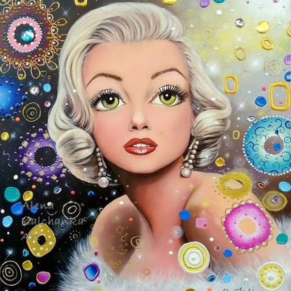 marilyn monroe print art par Marilyn Monroe Cadeau pour ami Femme cinéma imprimer Cheveux blonds Modern Art Show femme Yeux verts impression Esthétique