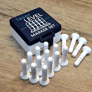 Set di 16 marcatori di allineamento laser per livella – Ausili per l'installazione di mobili da cucina, confezione regalo ispirata a Makita, DeWALT, BOSCH, FESTOOL, regalo perfetto