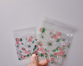 20pcs Rose Self Seal Adhesive Daisy Plastic Cookies Candy Gift Bags Packaging