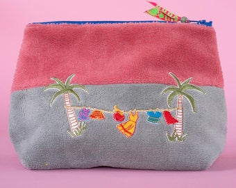 TOILET BAG WITH PATCH Palm tree