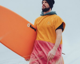 Surf poncho green Pink petrol yellow