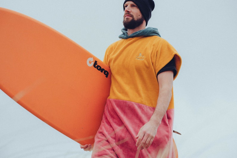 Surf poncho green Pink petrol yellow image 1