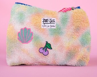 Toiletry Bag With Patch Tie Dye Shell