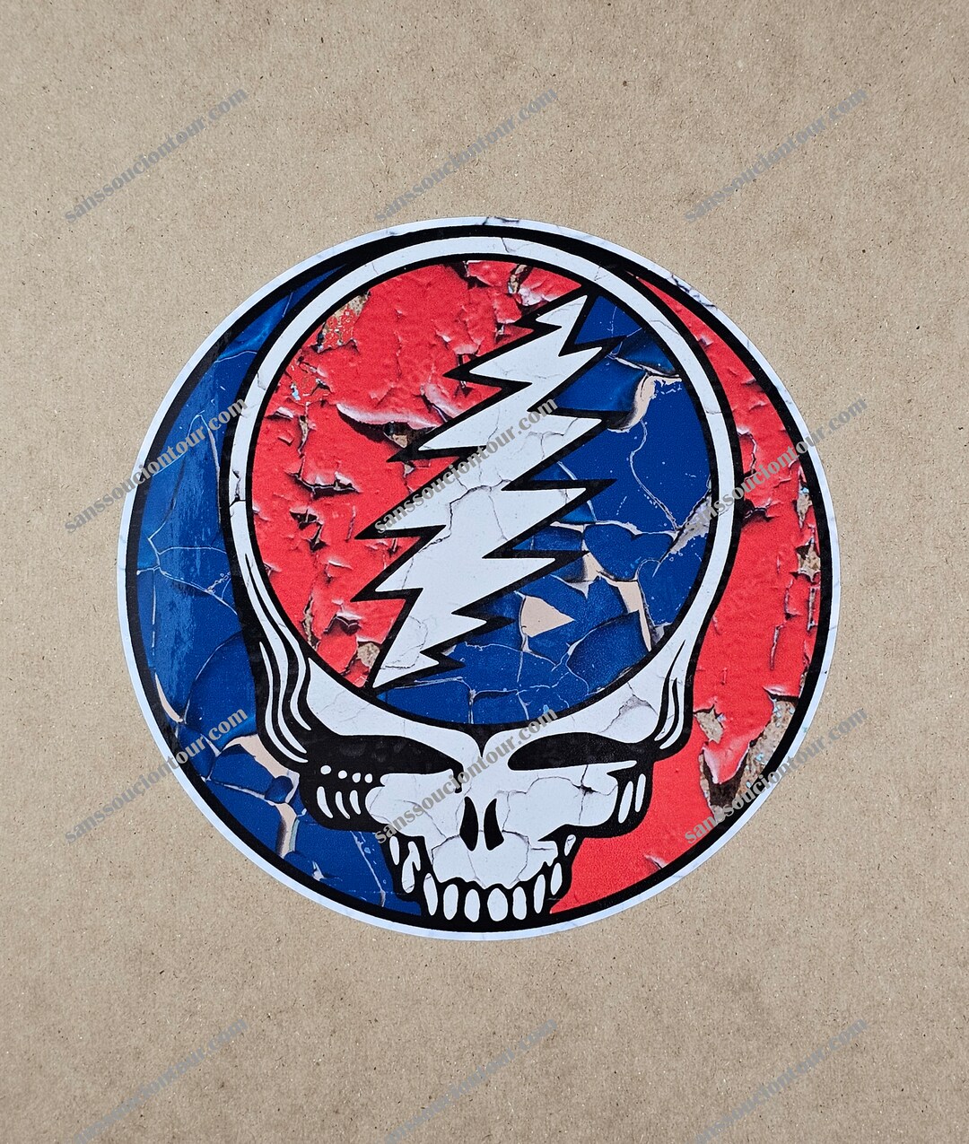thumbnail image 2 of Grateful Dead - Bertha Bolt 6 Inch Vinyl Outdoor Sticker, JGB, SYF - Made In USA 2 of 4