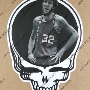 The Original - Big Red, Big Bill Walton SYF &#39;77 6 inch vinyl lot sticker, Jerry Garcia, JGB, SYF, Bob Weir, Deadhead, Warlocks, Dead & Co